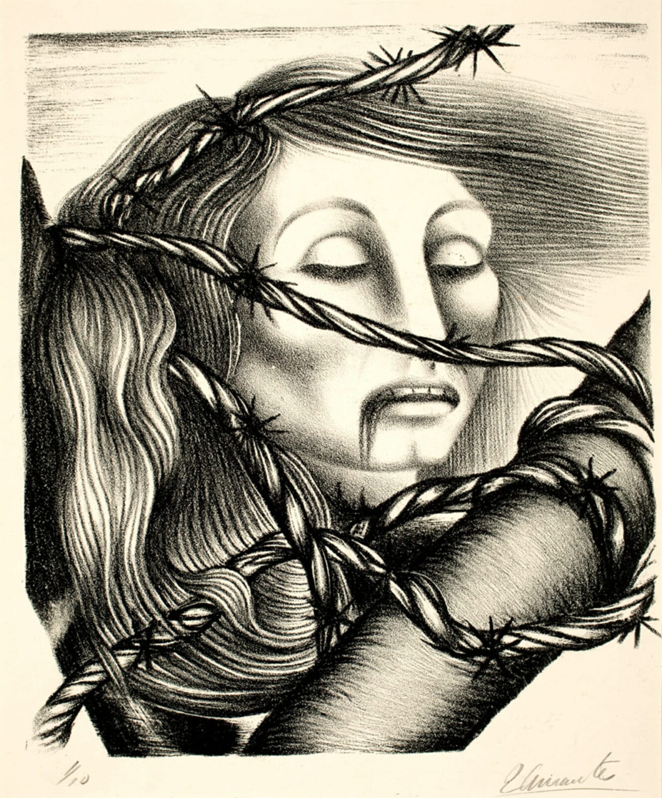España / Spain. Artist: Francisco Dosamantes. Date: c. 1939. Medium: litografía sobre papel / lithograph on paper.