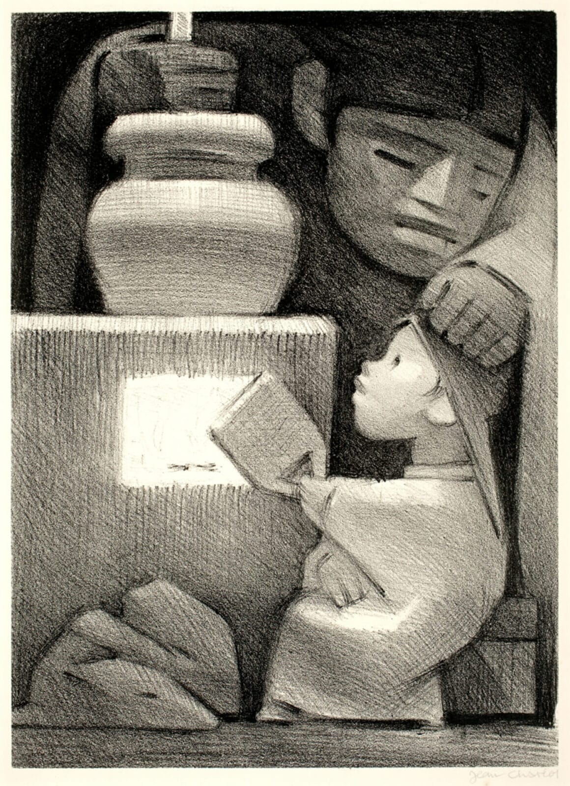 Cocina mexicana / Mexican Kitchen. Artist: Jean Charlot. Date: 1947. Medium: litografía sobre papel / lithograph on paper.