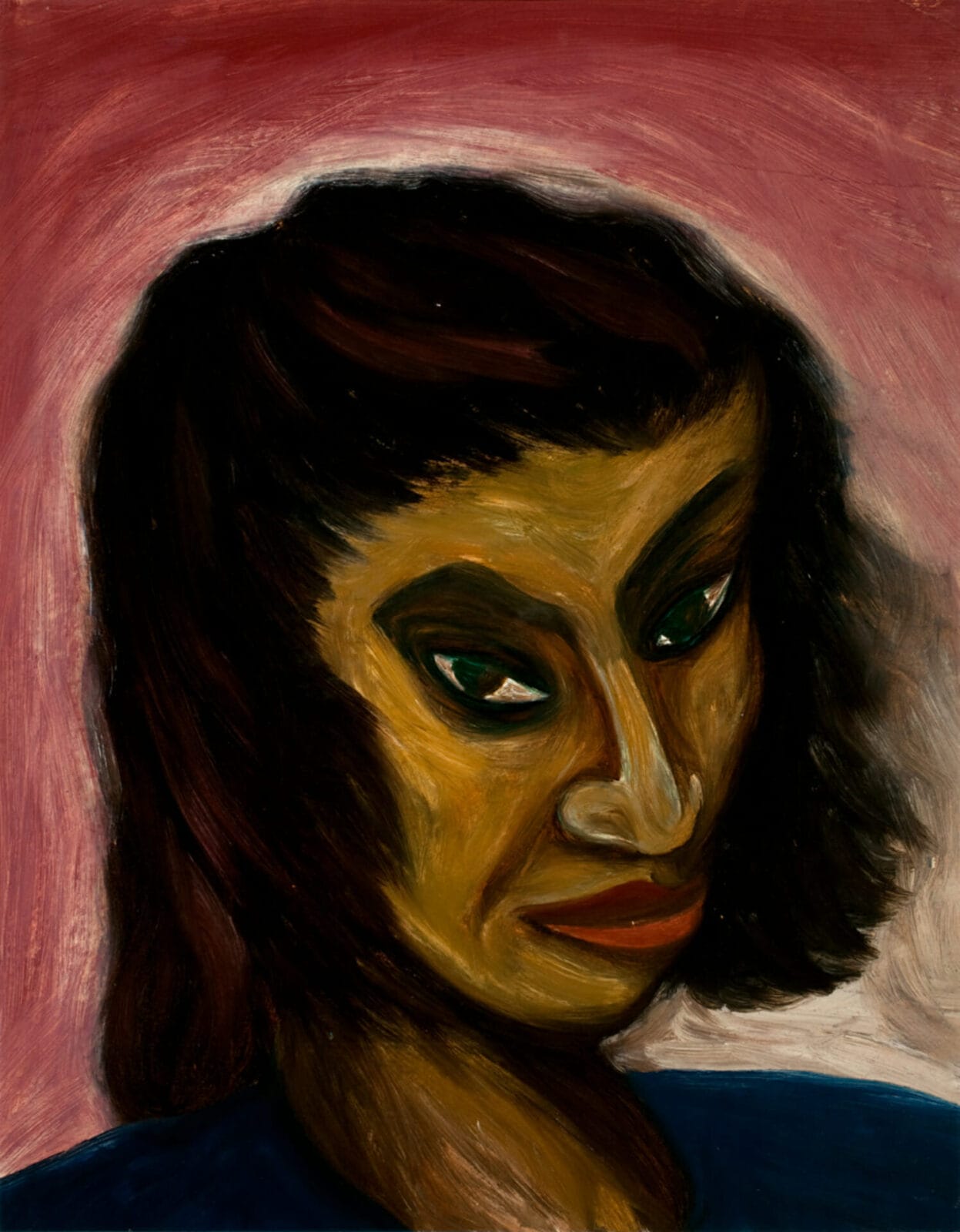 Cara / Face. Artist: Salvador Conde Álvarez. Date: sin fecha / undated. Medium: gouache y óleo sobre papel / gouache and oil on paper.