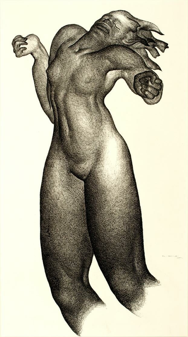 Desnudo / Nude. Artist: Guillermo Meza. Date: 1941. Medium: tinta sobre papel / ink on paper.
