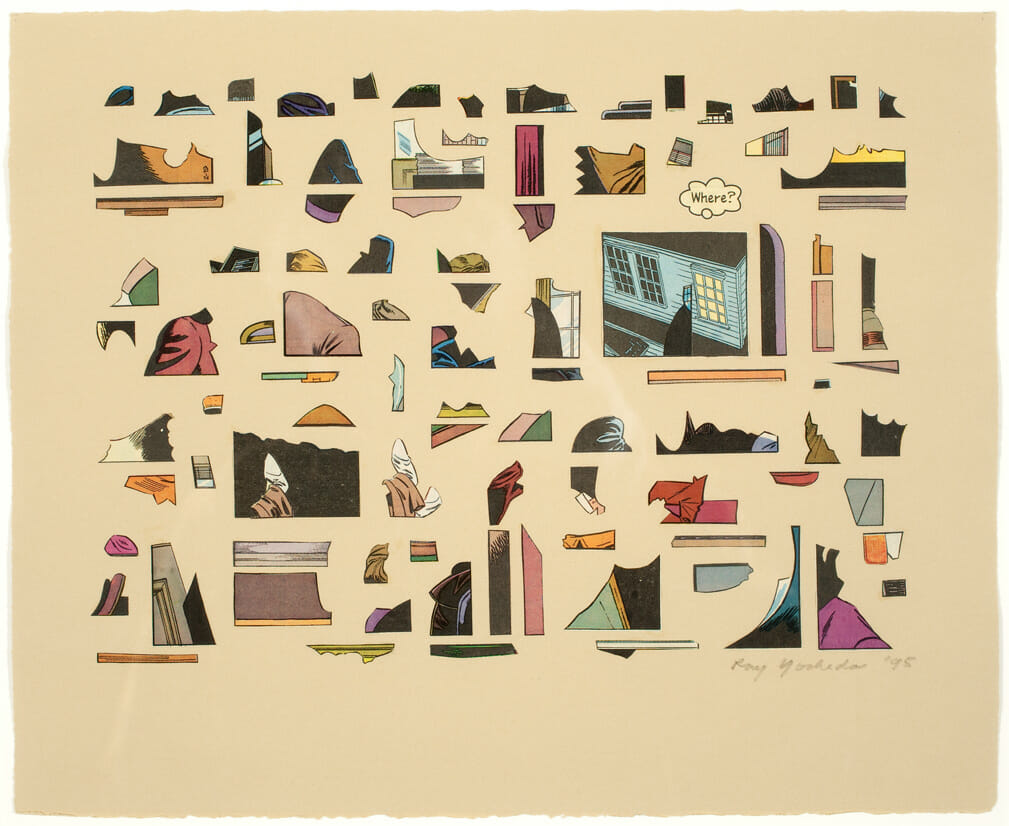 Where?. Artist: Ray Yoshida. Date: 1995. Medium: collage on paper.