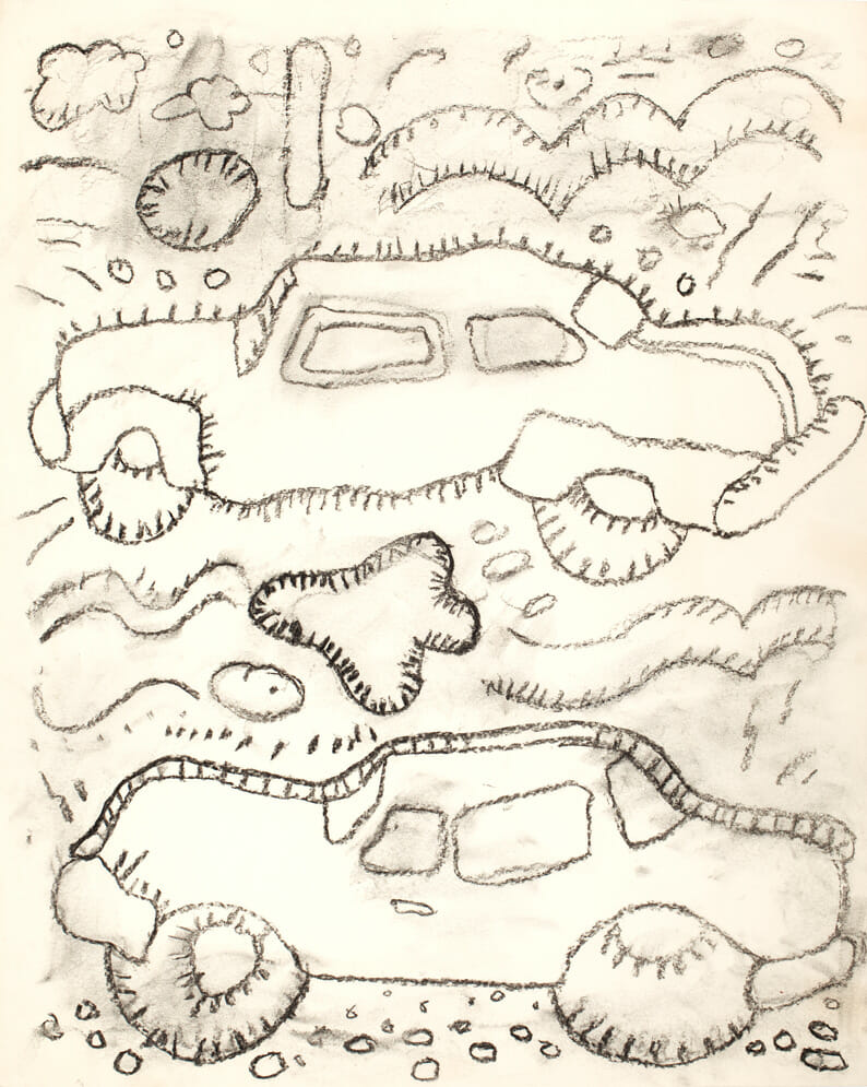 Untitled. Artist: Ray Yoshida. Date: n.d.. Medium: charcoal on paper.