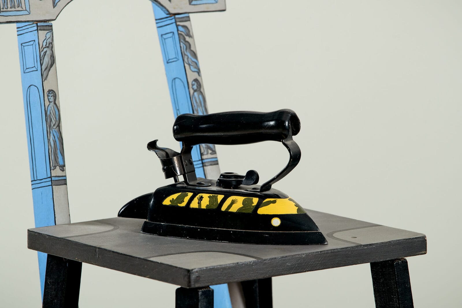 Chair de Triomphe. Artist: Roger Brown. Date: 1977. Medium: oil on metal iron.