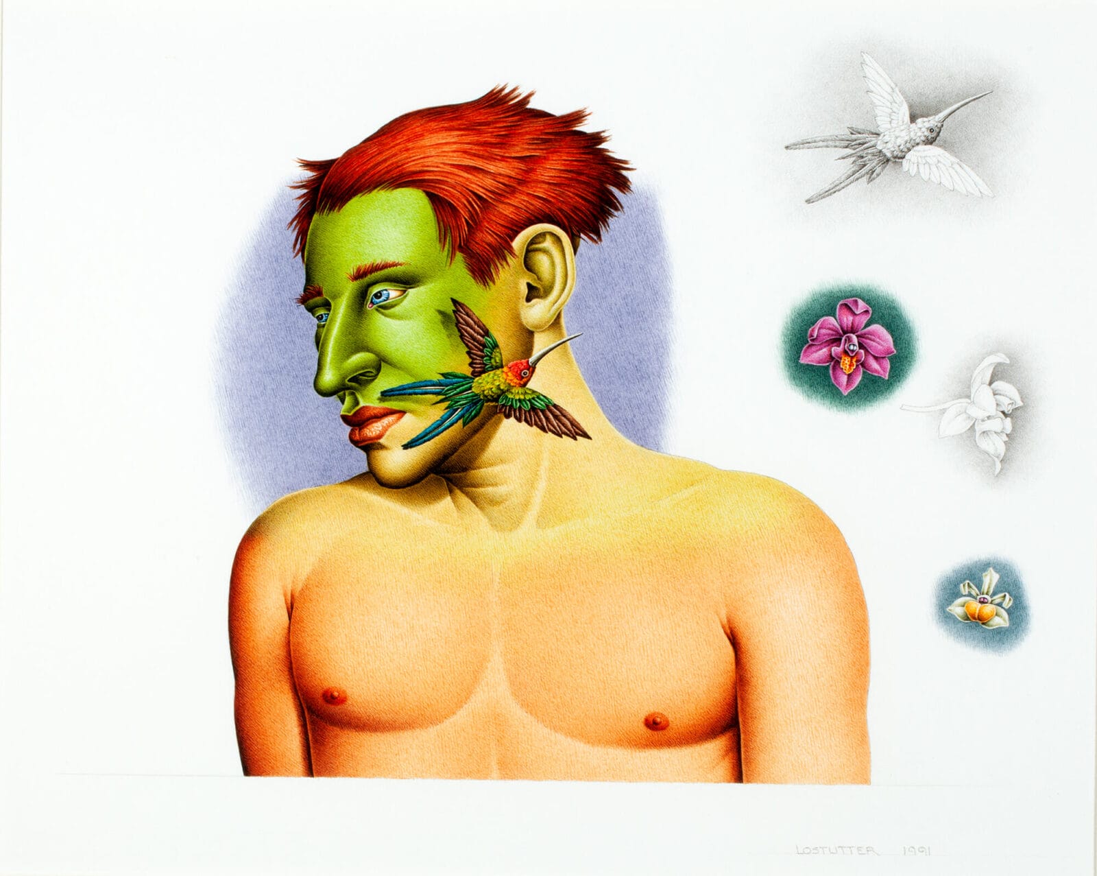 Untitled (Study for Rainforest). Artist: Robert Lostutter. Date: 1991. Medium: watercolor pencil on paper.