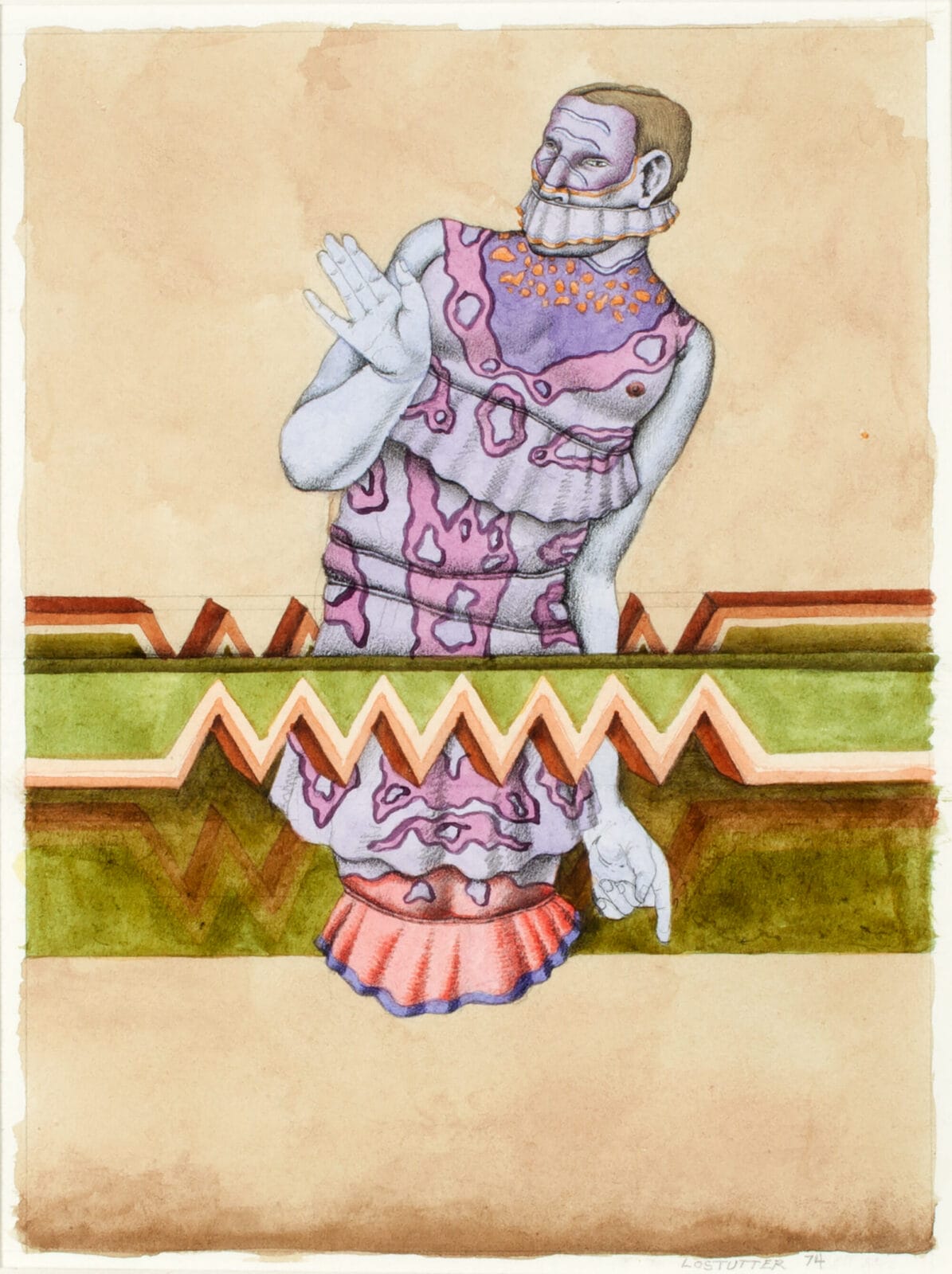 Untitled. Artist: Robert Lostutter. Date: 1974. Medium: watercolor on paper.