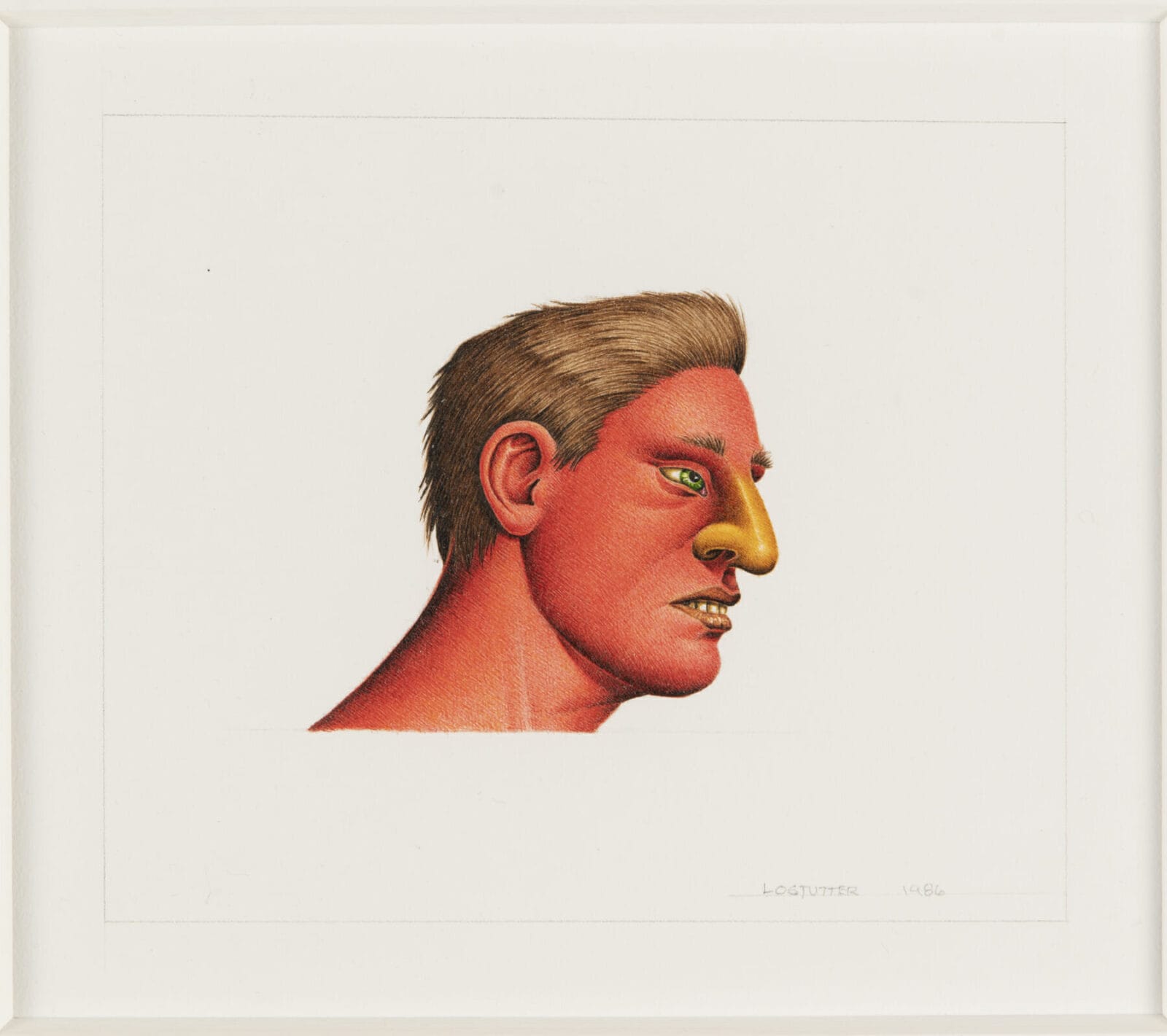 Three preparatory drawings (Study for Parrot Watching the Sun Go Down). Artist: Robert Lostutter. Date: 1986. Medium: watercolor on paper.