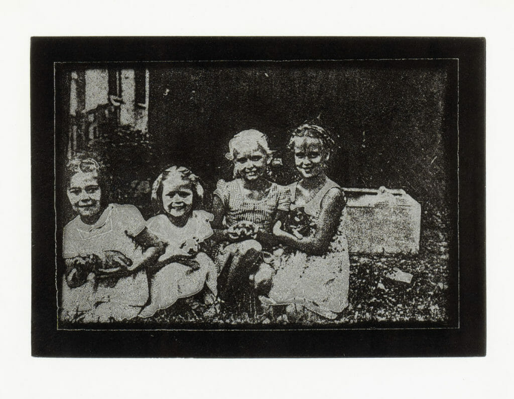 Poor Self Trait #1: Dog Girl. Artist: Barbara Rossi. Date: 1970. Medium: photo-etching.