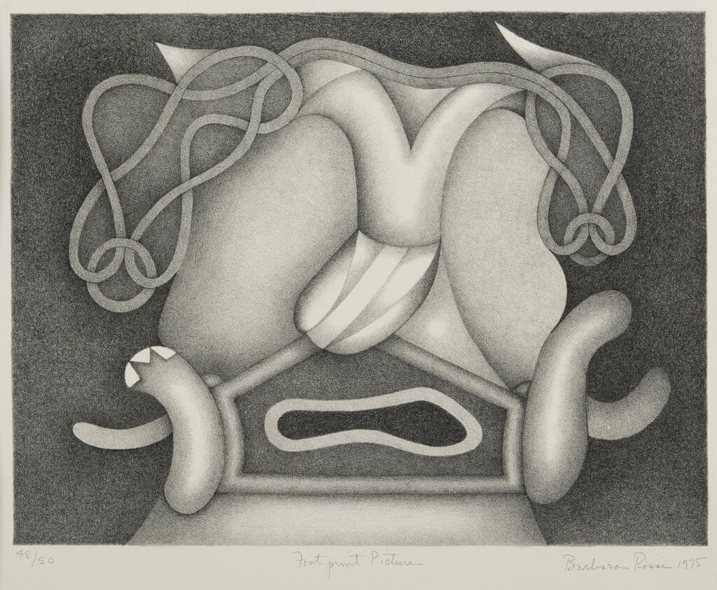 Footprint Picture. Artist: Barbara Rossi. Date: 1975. Medium: lithograph on paper.
