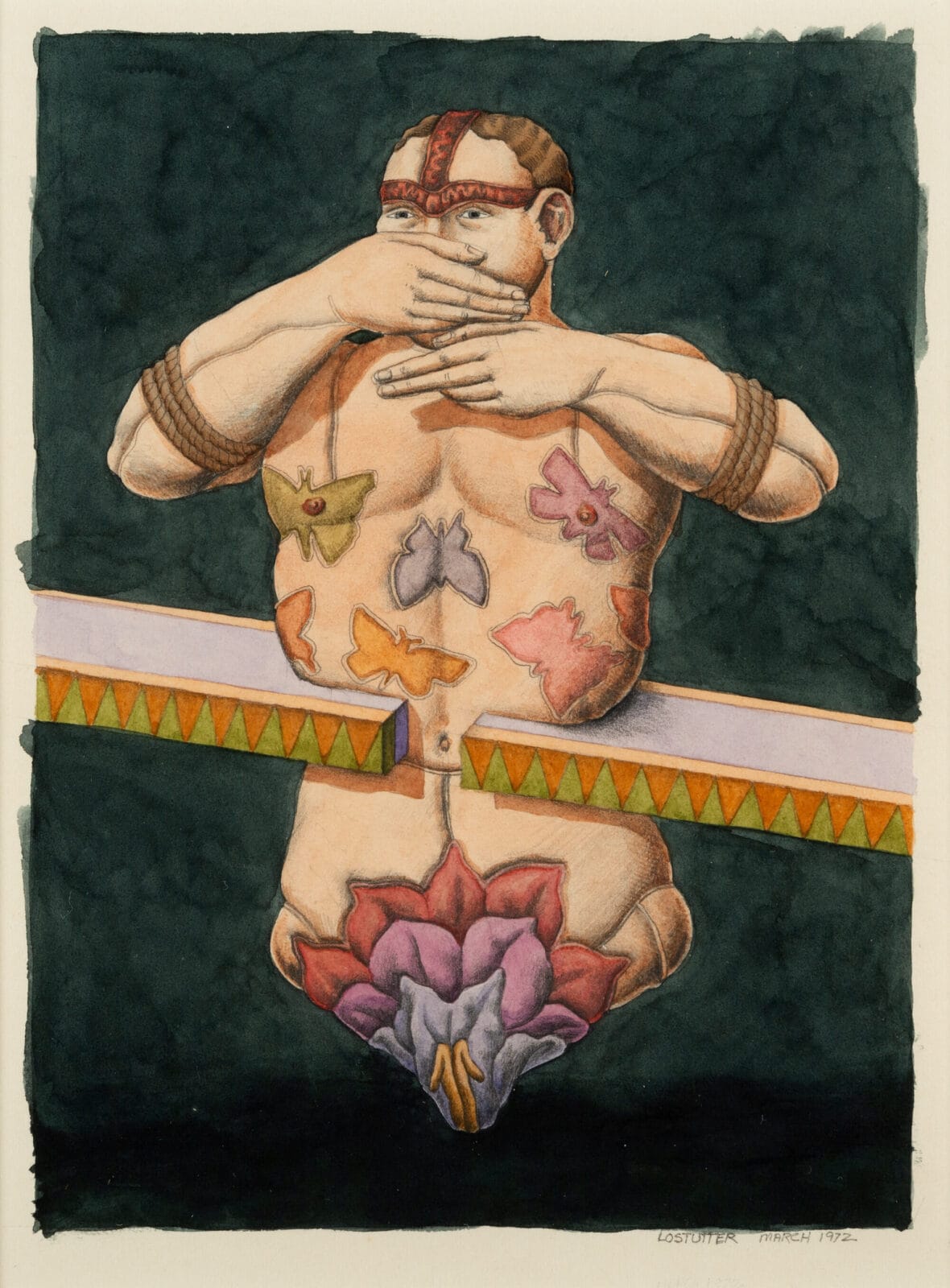 Untitled. Artist: Robert Lostutter. Date: 1972. Medium: watercolor on paper.