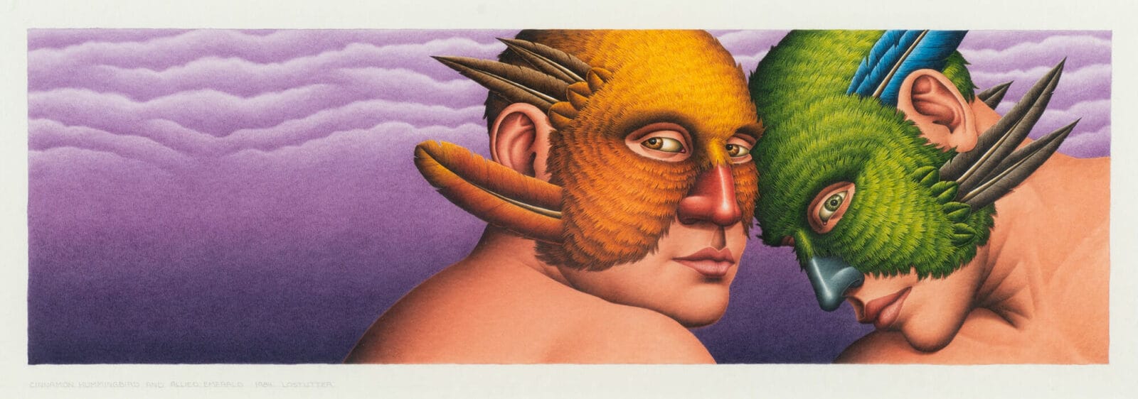 Cinnamon Hummingbird and Allied Emerald. Artist: Robert Lostutter. Date: 1984. Medium: watercolor on paper.