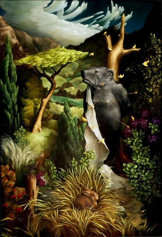 Erik Weisenburger, Ursa Memoriam , 1998. Oil on panel, 33¾ x 23 inches. Collection of the Madison Museum of Contemporary Art. Purchase, through Rudolph and Louise Langer Fund.