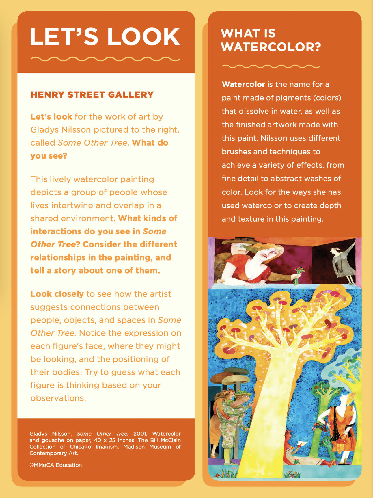 artpack instruction sheet inspired by Gladys Nilsson
