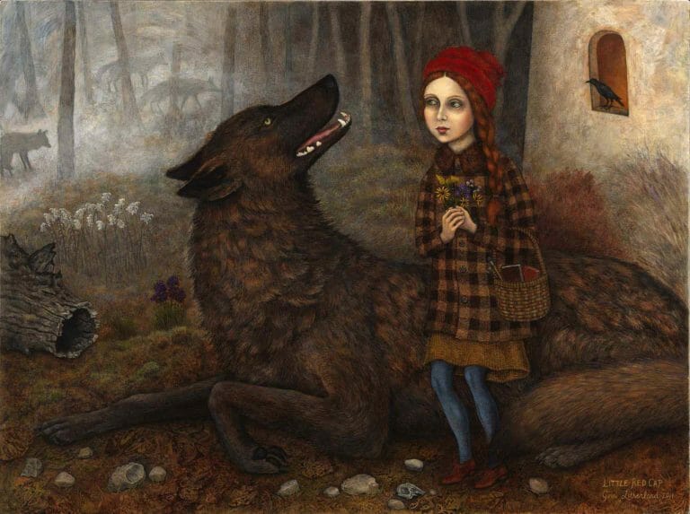 Gina Litherland, Cedarburg Little Red Cap, 2011. Oil on Masonite, 18 x 24 inches. Courtesy of the artist and Corbett vs. Dempsey, Chicago. Photo: Tom Van Eynde.