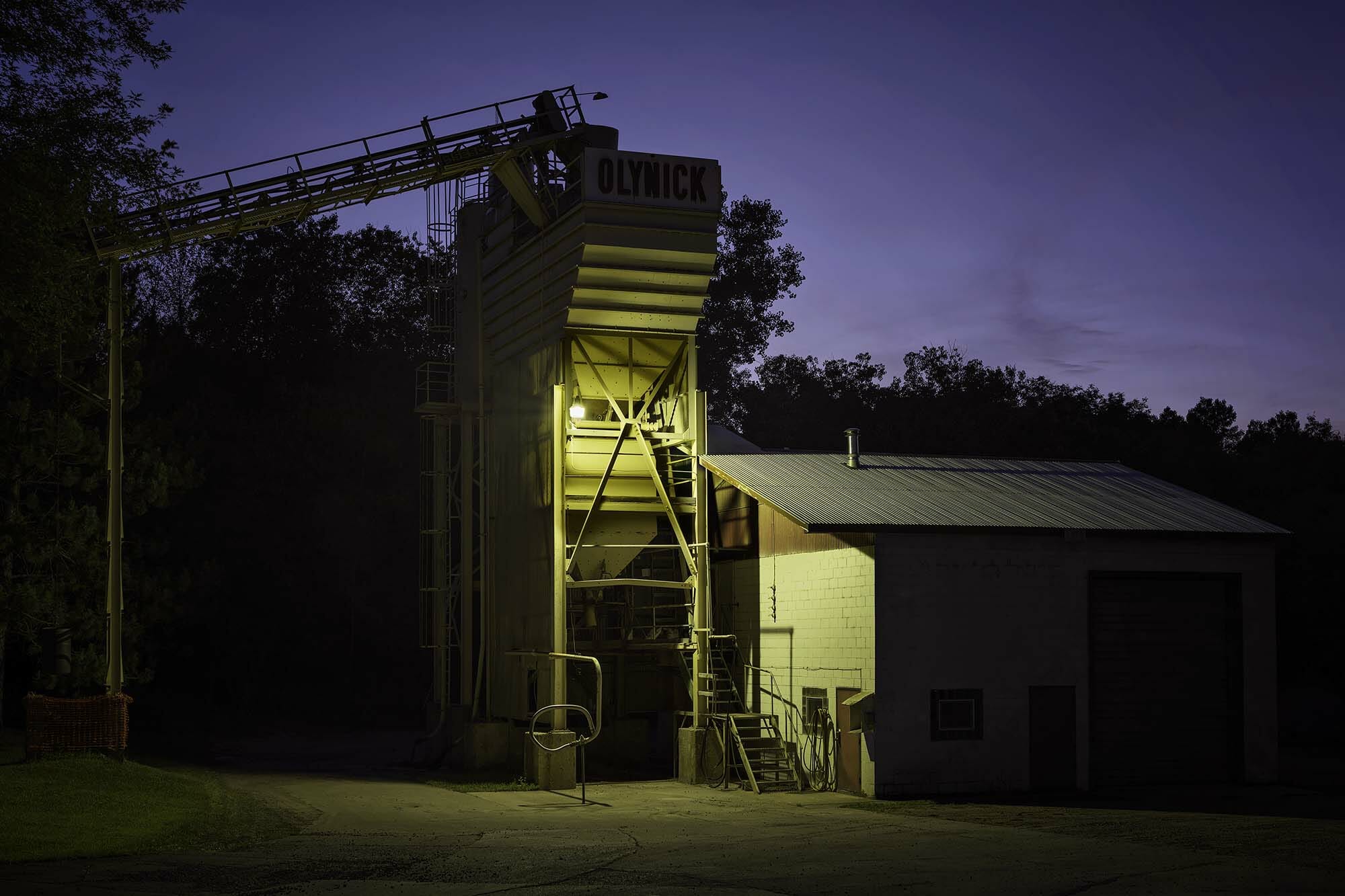 Suzanne Rose, Concrete batch plant (Cornell, WI), from the series Night Vision, 2015. Pigment print, 22 ½ x 34 inches. Courtesy of the artist.