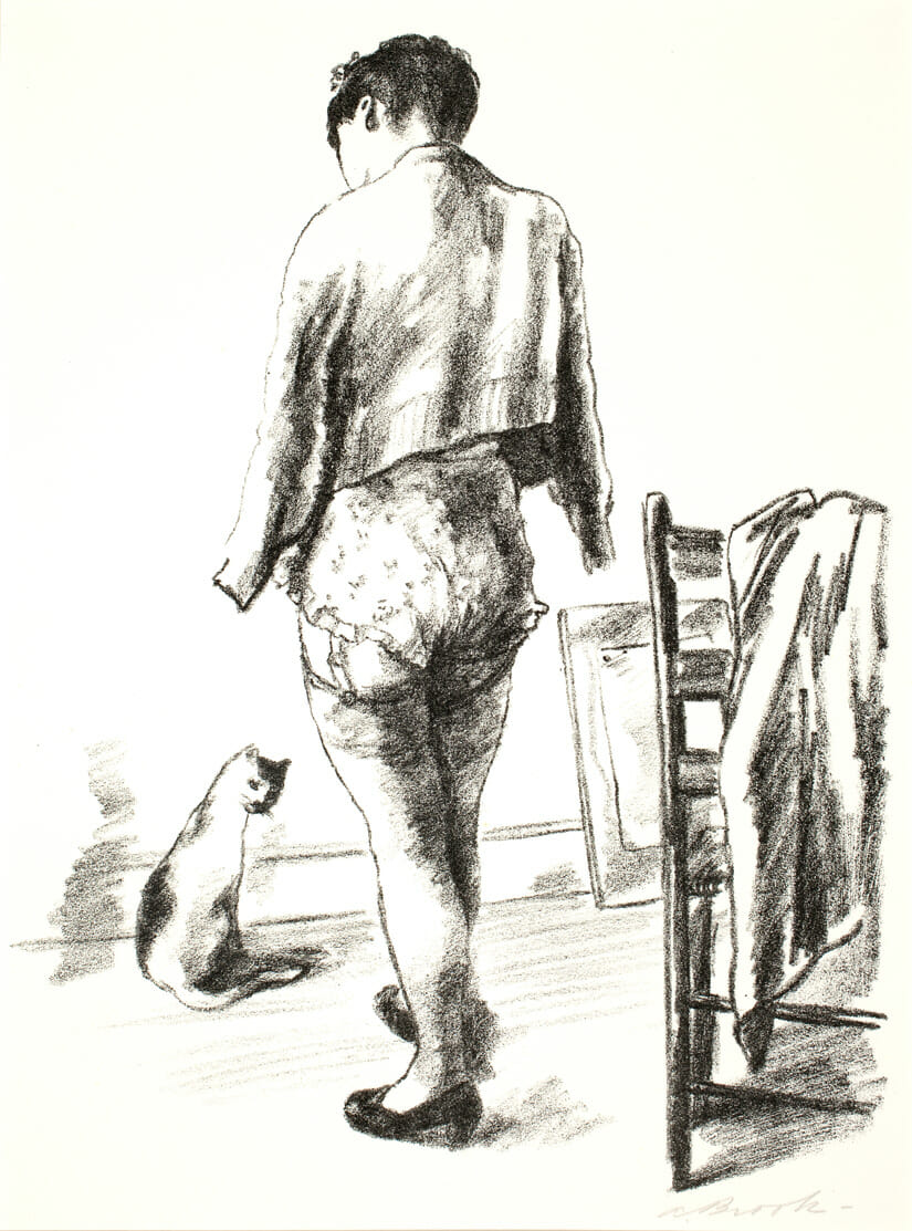 In the Studio. Artist: Alexander Brook. Date: 1942. Medium: lithograph.