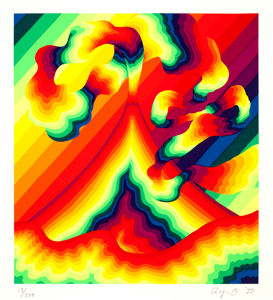 Rainbow Volcano. Artist: Ay-O. Date: 1975. Medium: screenprint.