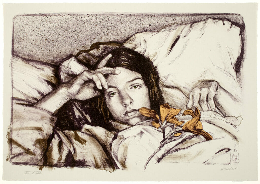 Tiger Lily. Artist: Sigmund Abeles. Date: 1978. Medium: color lithograph.