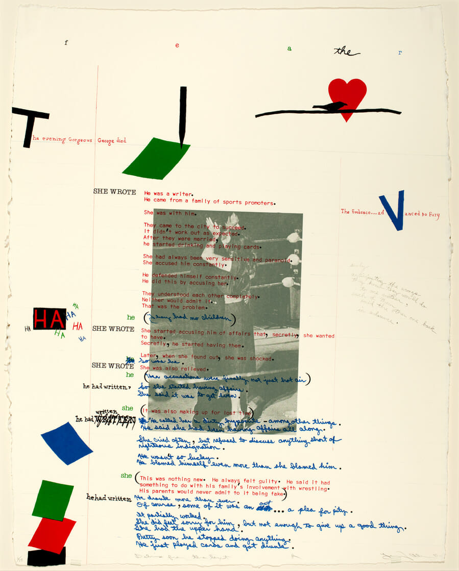 Debris from the Text “R”. Artist: Terry Allen. Date: 1981. Medium: lithograph.