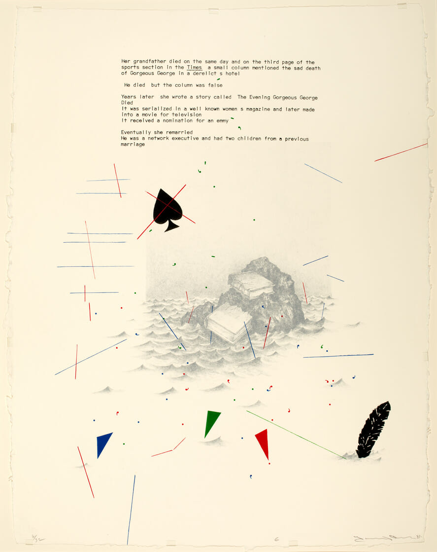 Debris from the Text “G”. Artist: Terry Allen. Medium: lithograph.