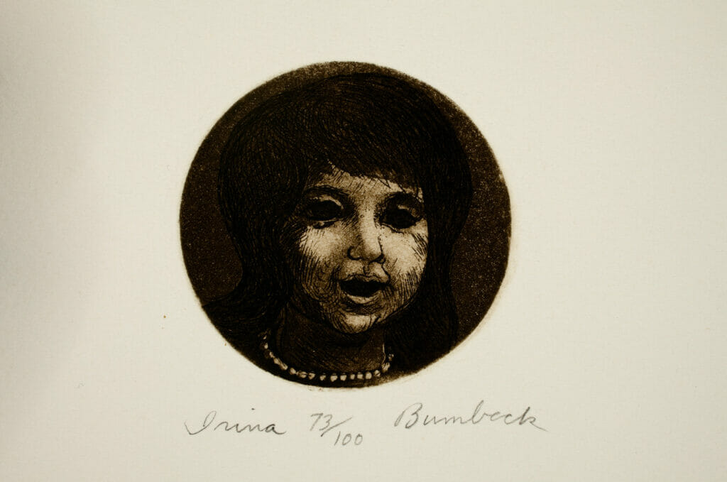 Irina. Artist: David Bumbeck. Date: 1969. Medium: etching.