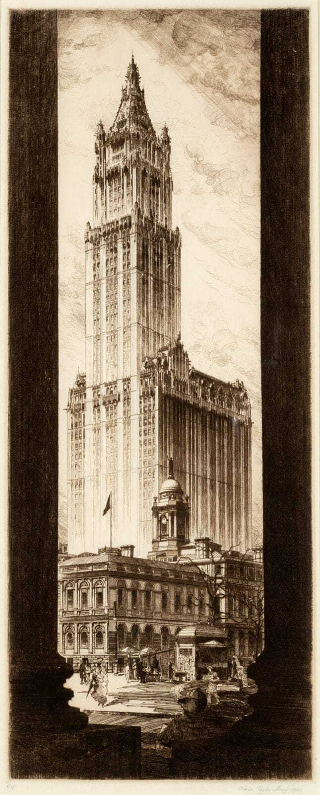An American Cathedral (The Woolworth Building). Artist: John Taylor Arms. Date: 1921. Medium: etching.