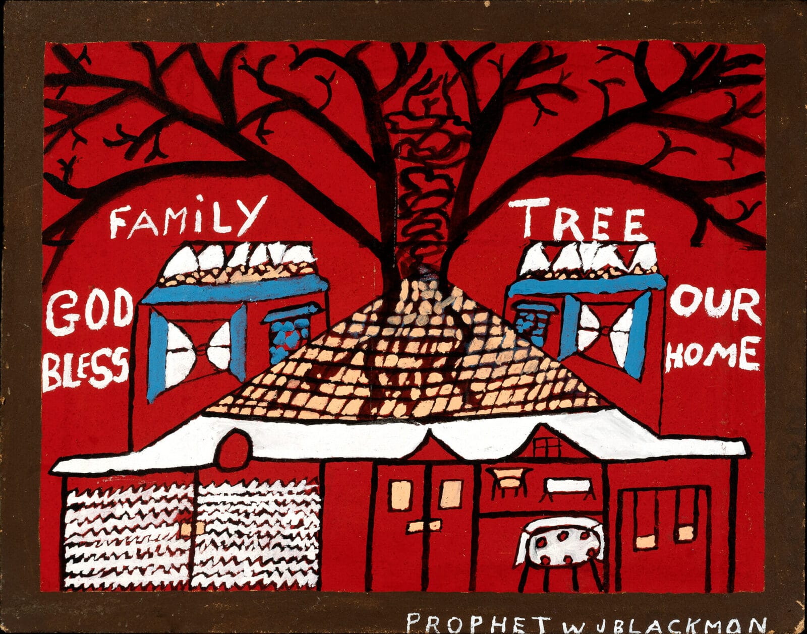 Untitled (Family Tree). Artist: “Prophet” William J. Blackmon. Date: circa 1986. Medium: latex and enamel paint on wood.
