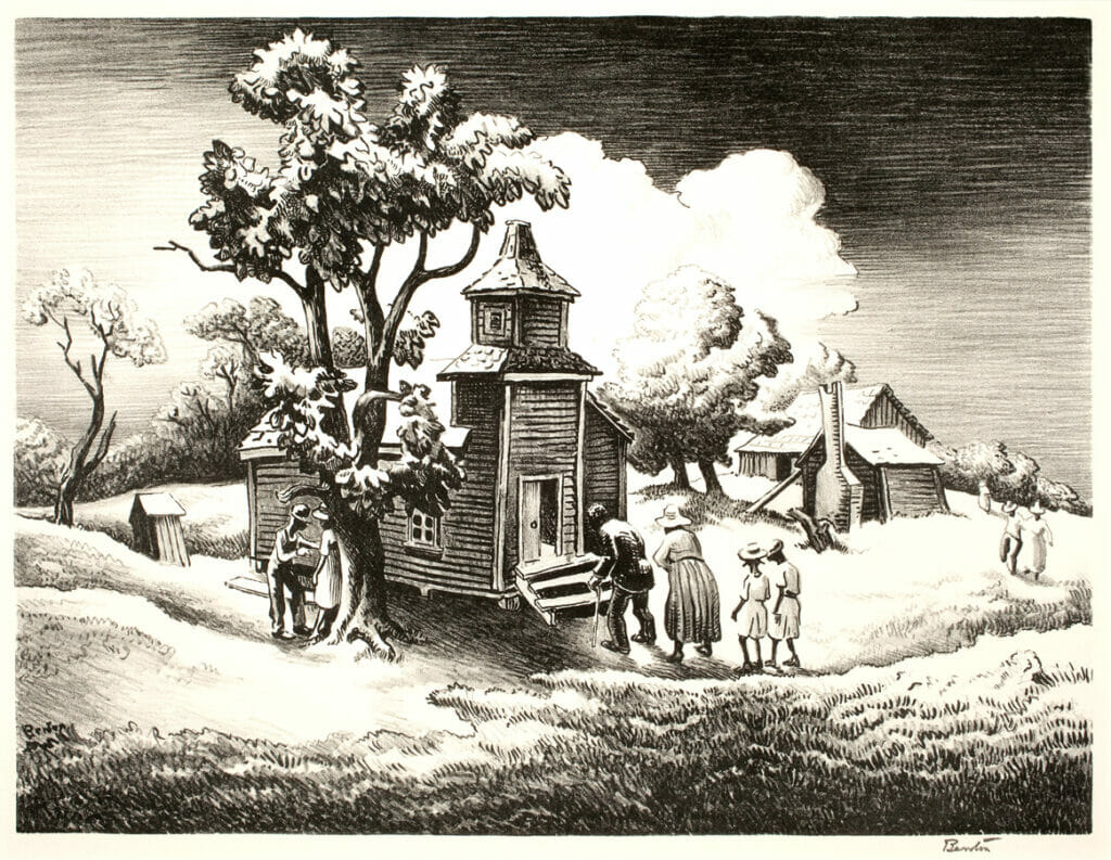 Sunday Morning. Artist: Thomas Hart Benton. Date: 1939. Medium: lithograph.