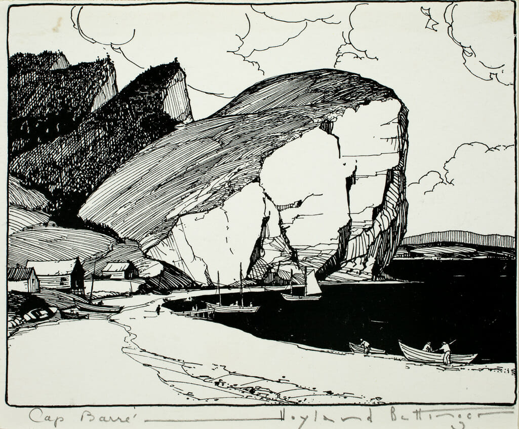 Cap Barré. Artist: Wayland Bettinger. Medium: lithograph.