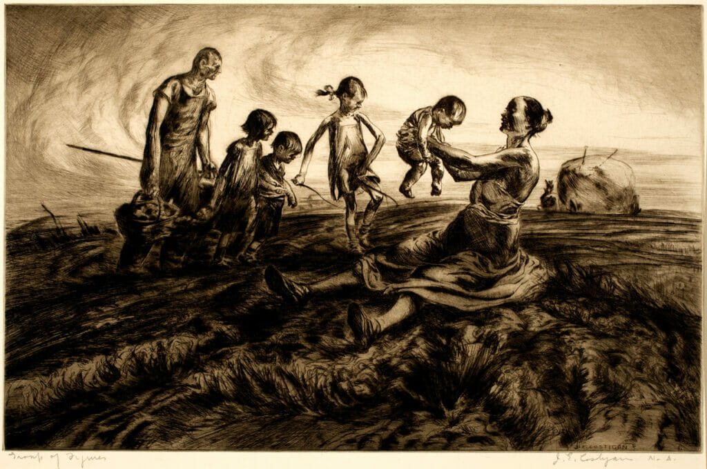 Group of Figures. Artist: John E. Costigan. Date: 1934. Medium: etching.