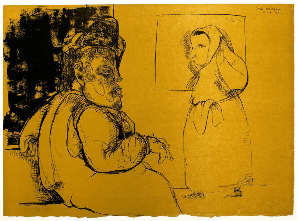 Jack the Ripper. Artist: José Luis Cuevas. Date: 1968. Medium: lithograph.