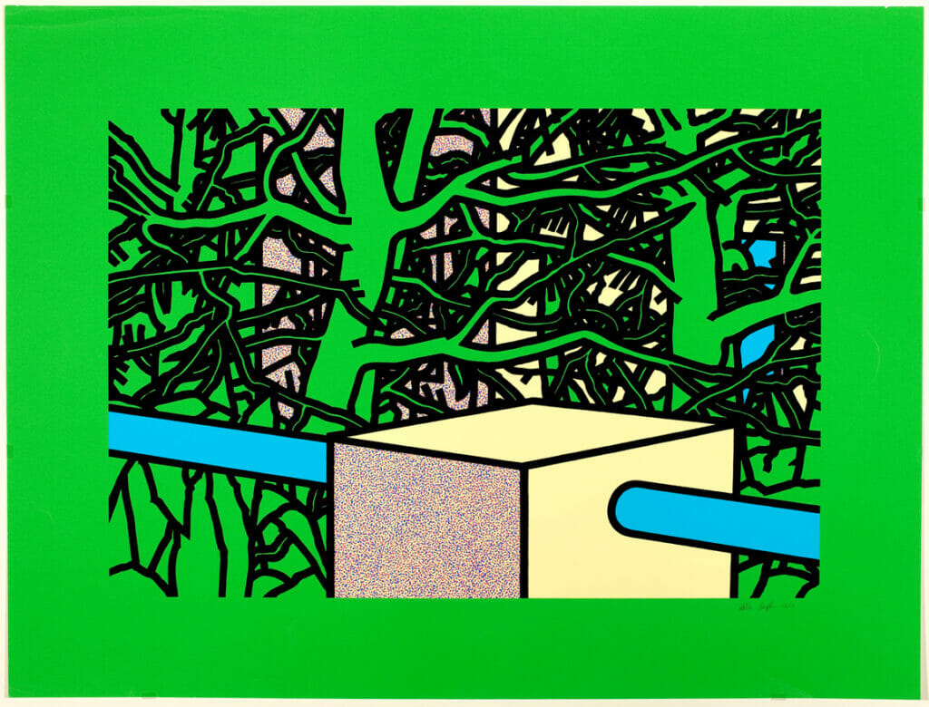 Garden with Pines. Artist: Patrick Caulfield. Date: 1975. Medium: screenprint.