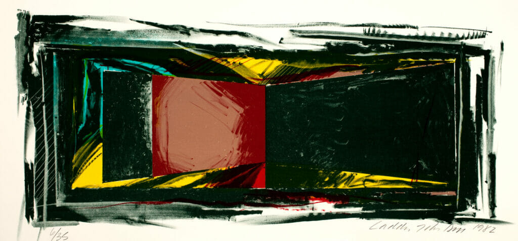 Stage Fright. Artist: Laddie John Dill. Medium: lithograph.