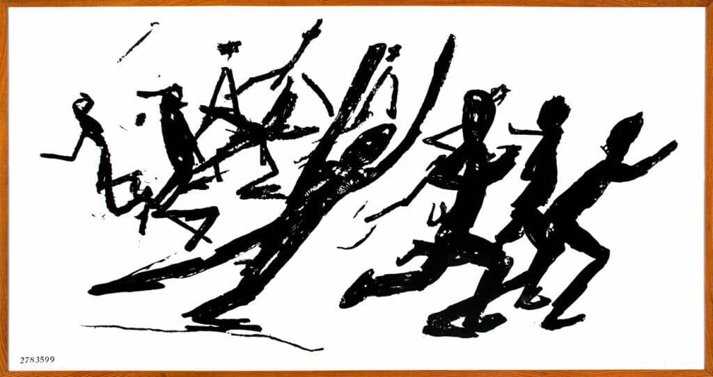 People Running. Artist: Jonathan Borofsky. Medium: lithograph.