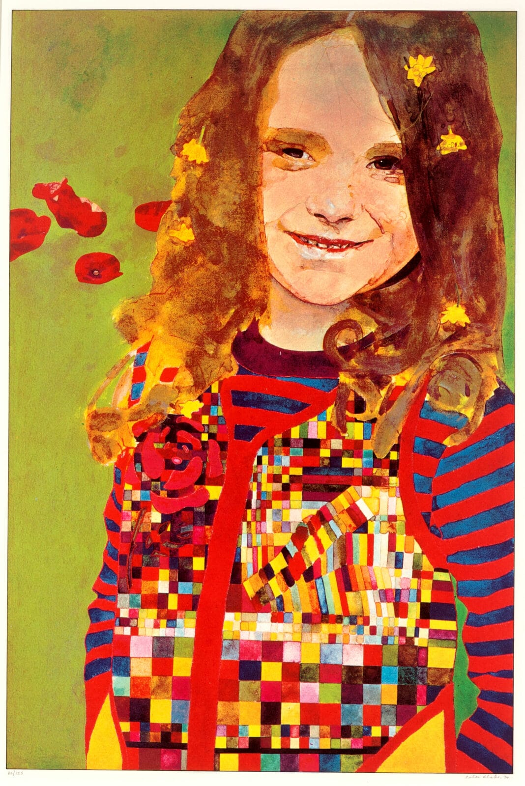 Girl in a Poppy Field. Artist: Sir Peter Thomas  Blake. Date: 1974. Medium: lithograph.