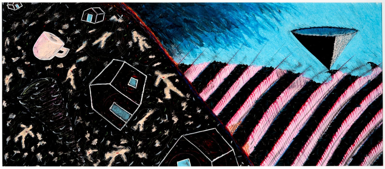 Vortex Vision. Artist: Richard Burkett. Date: 1988. Medium: oil pastel.