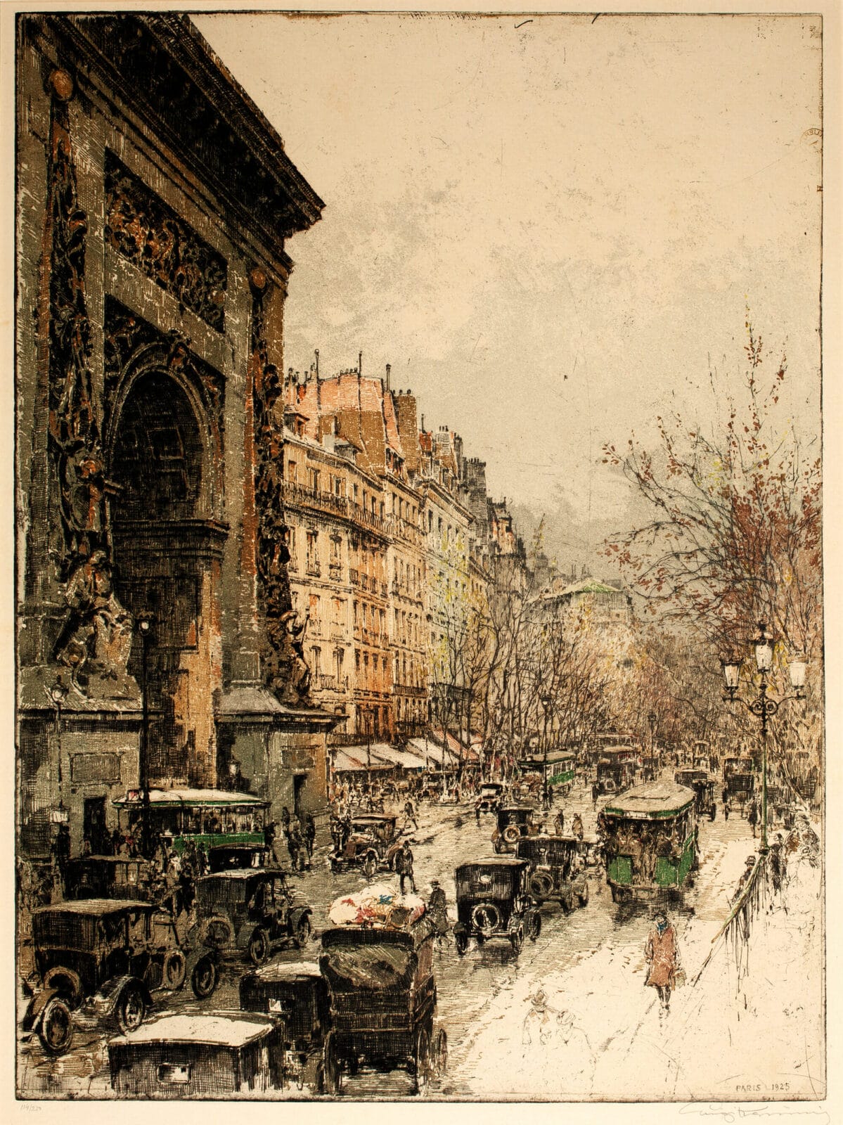 Port St. Denis, Paris. Artist: Luigi Kasimir. Date: 1925. Medium: etching.