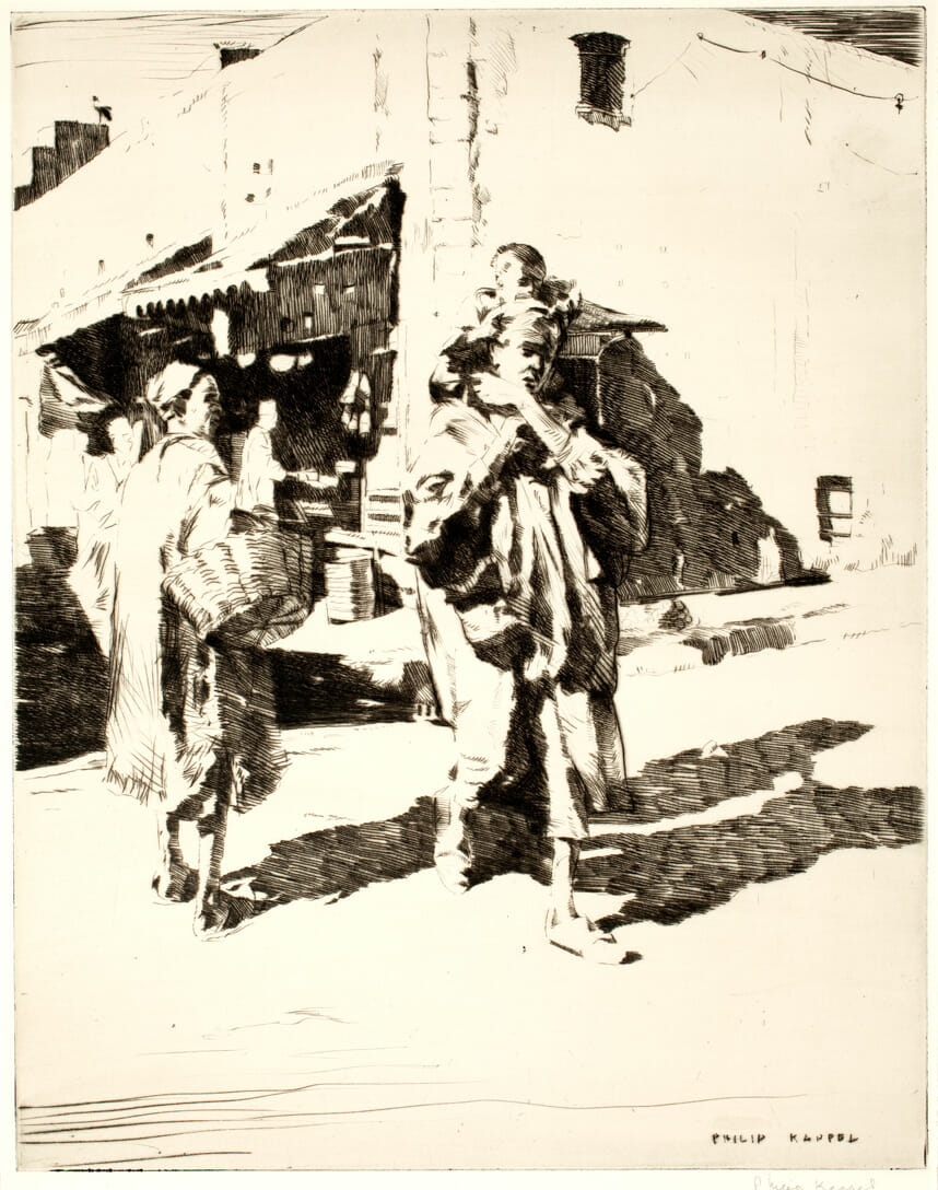 A Street in Morocco. Artist: Phillip Kappel. Date: 1936. Medium: etching.