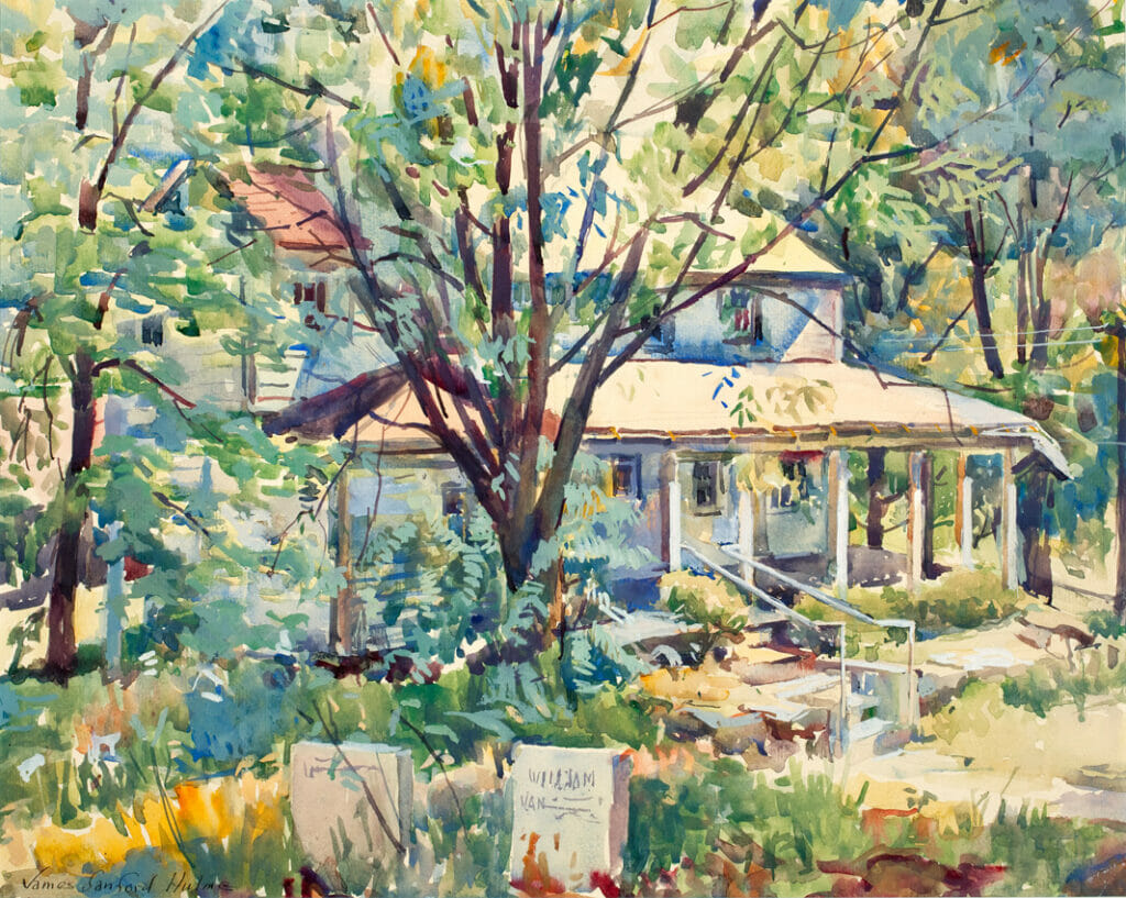 Cottage. Artist: James Sanford Hulme. Medium: watercolor.