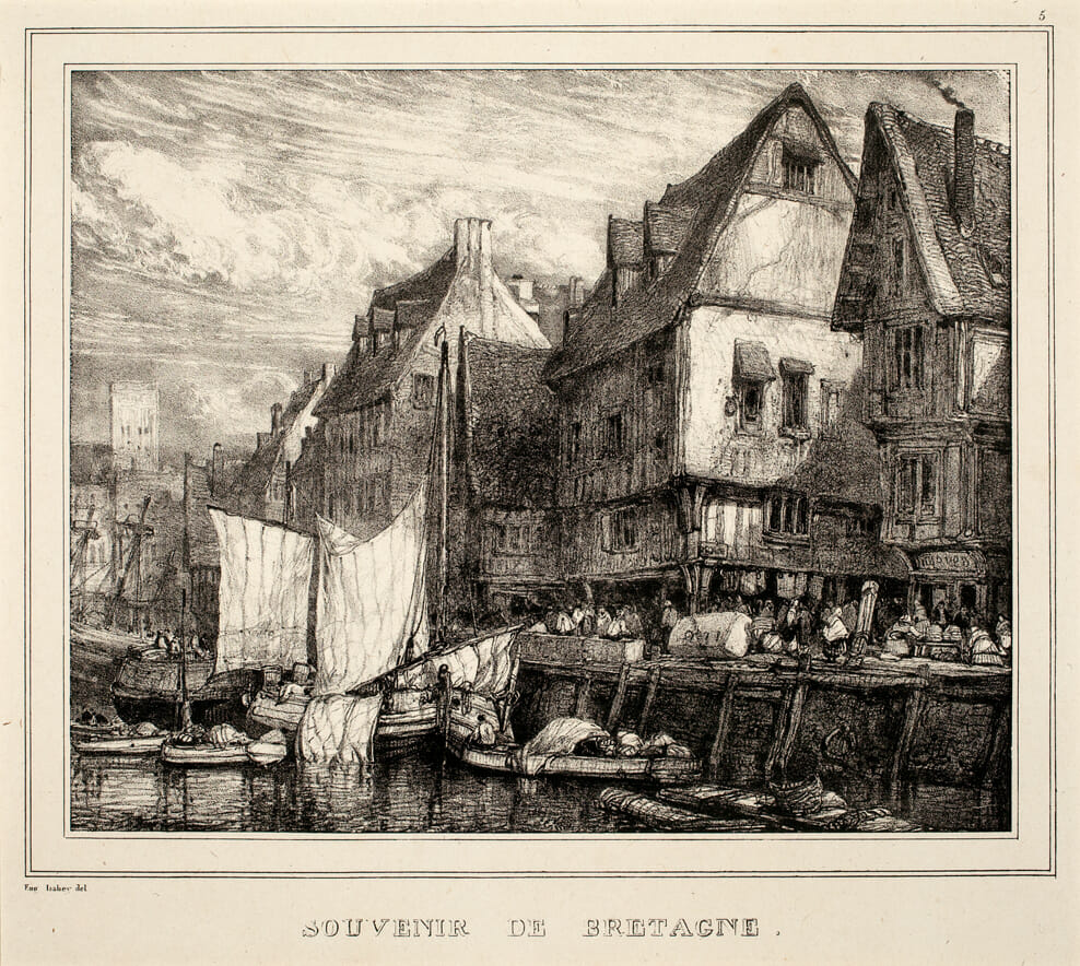Souvenir de Bretagne. Artist: Eugene Isabey. Date: 1832. Medium: lithograph (