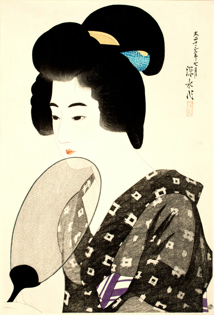 Maru mage (Hairstyle of Married Woman). Artist: Shinsui Ito. Date: 1924. Medium: woodblock.