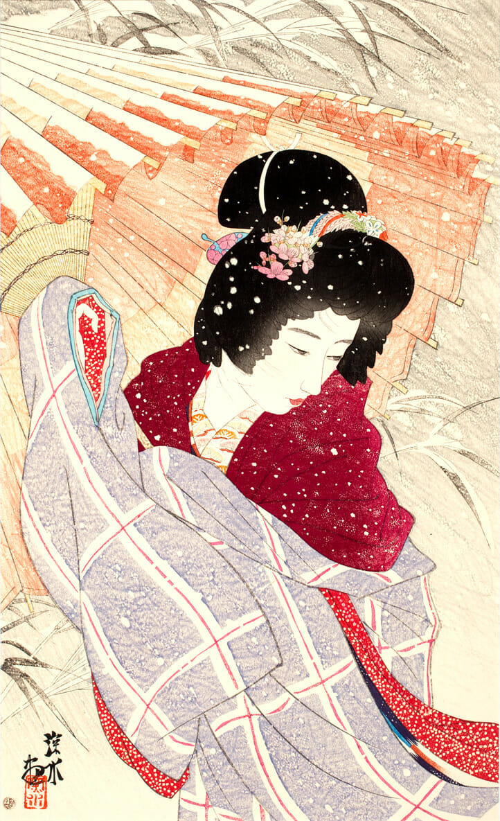 Snowstorm. Artist: Shinsui Ito. Date: 1932. Medium: woodblock.