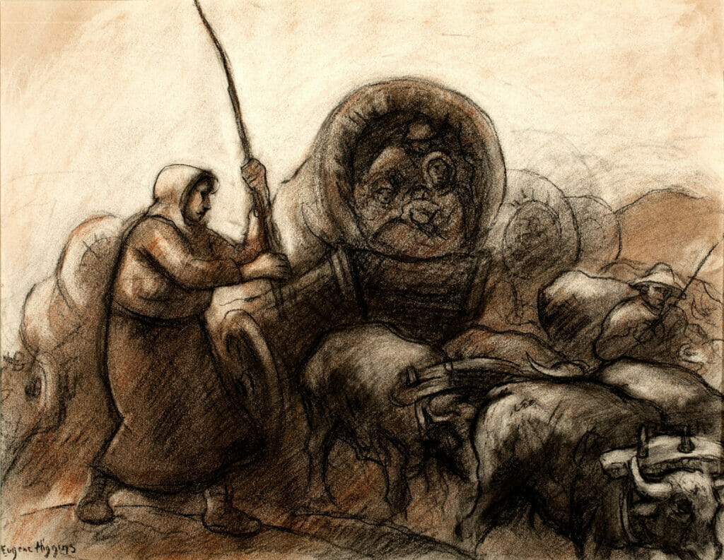 The Years of ’49. Artist: Eugene Higgins. Medium: crayon.