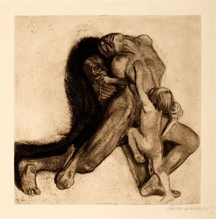 Tod und Frau [Death and the Woman]. Artist: Käthe Kollwitz. Date: 1910. Medium: etching and sandpaper aquatint.