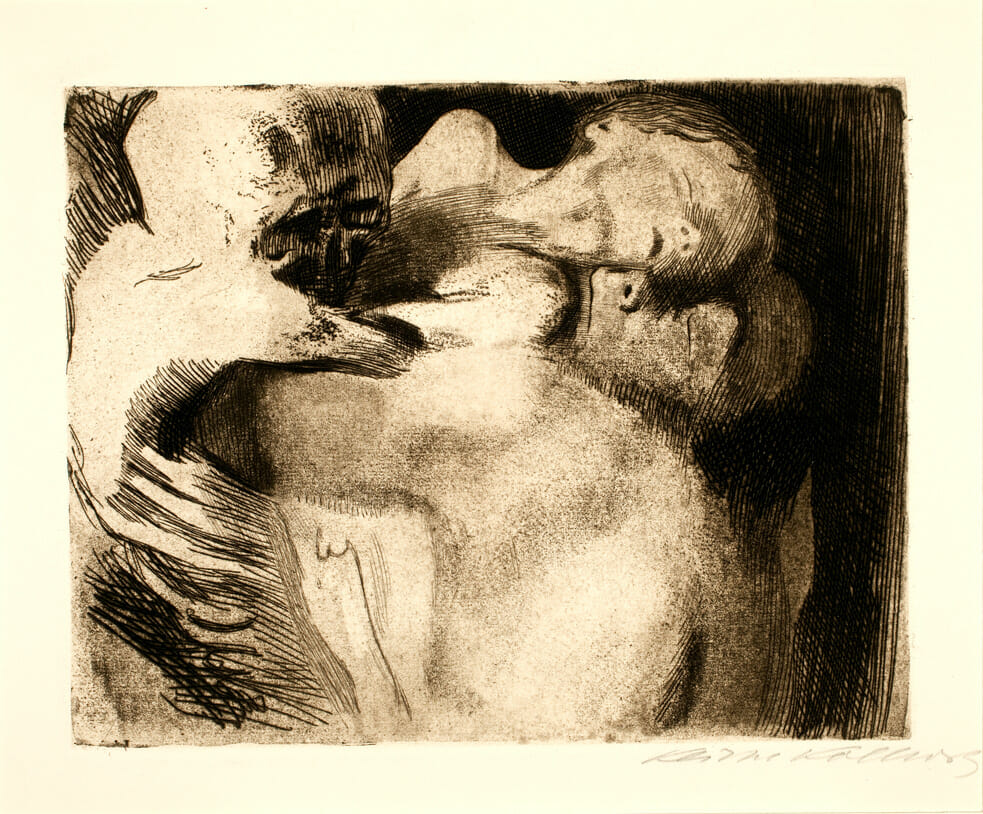 Tod und Frau, um das Kind ringend [Death and Woman Struggling for a Child)]. Artist: Käthe Kollwitz. Date: 1911. Medium: etching.