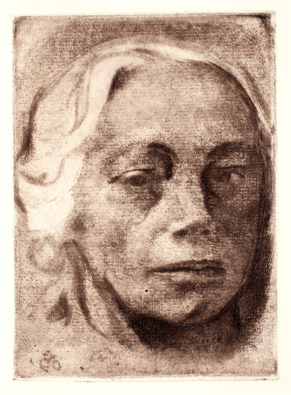 Selbstbildnis [Self-Portrait]. Artist: Käthe Kollwitz. Date: 1912. Medium: etching.