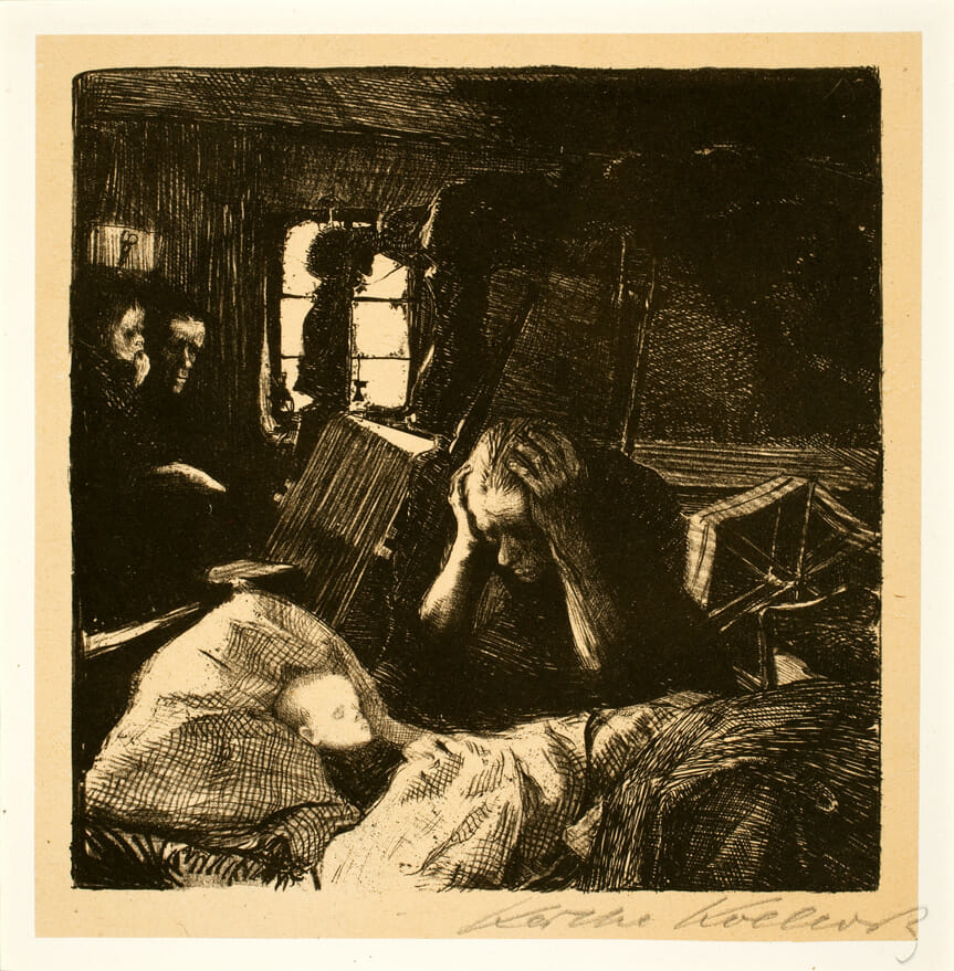 Not [Despair]. Artist: Käthe Kollwitz. Date: 1897. Medium: lithograph with chine collé.