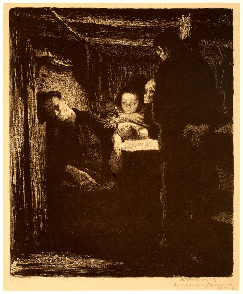 Tod [Death]. Artist: Käthe Kollwitz. Date: 1897. Medium: lithograph with chine collé.