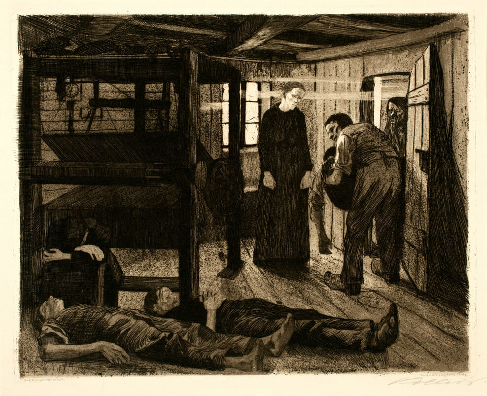 Ende [The End]. Artist: Käthe Kollwitz. Date: 1897. Medium: aquatint and etching and emery.