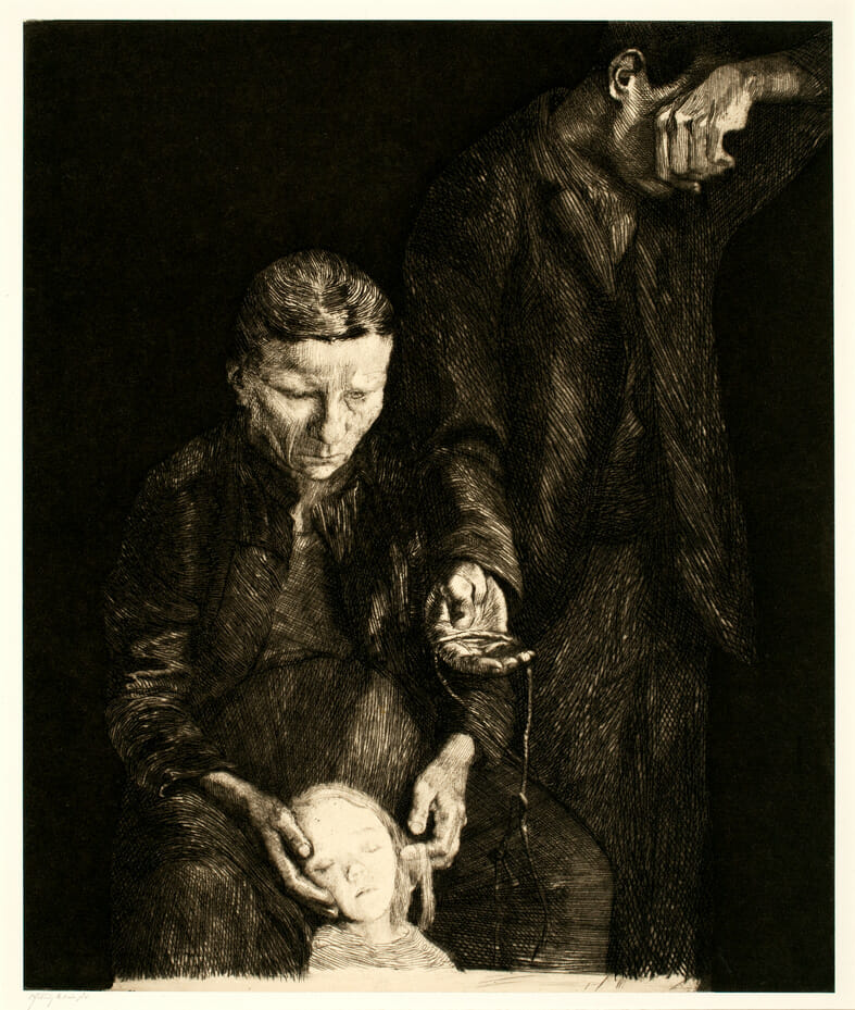Die Zertretene [The Downtrodden]. Artist: Käthe Kollwitz. Date: 1900. Medium: etching.