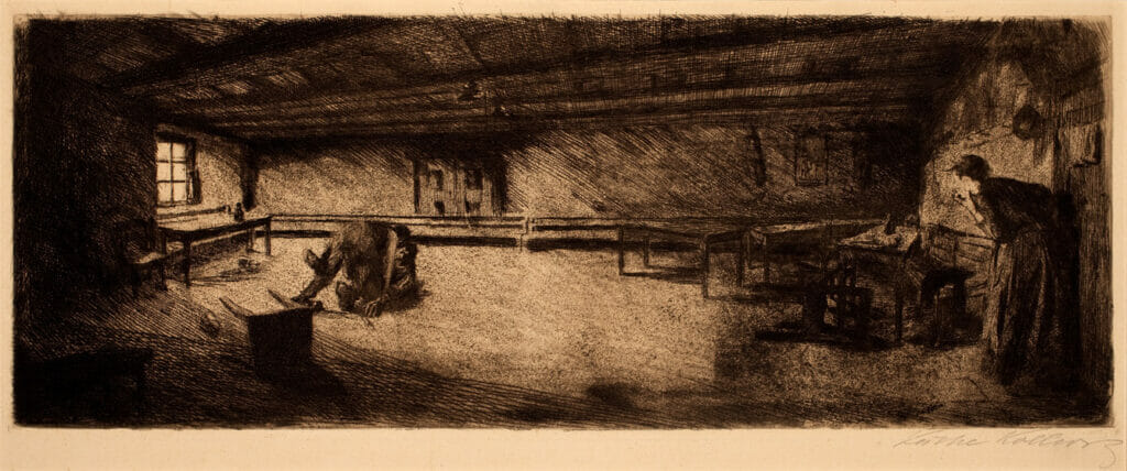Kampfe [Struggle]. Artist: Käthe Kollwitz. Date: 1893. Medium: etching.